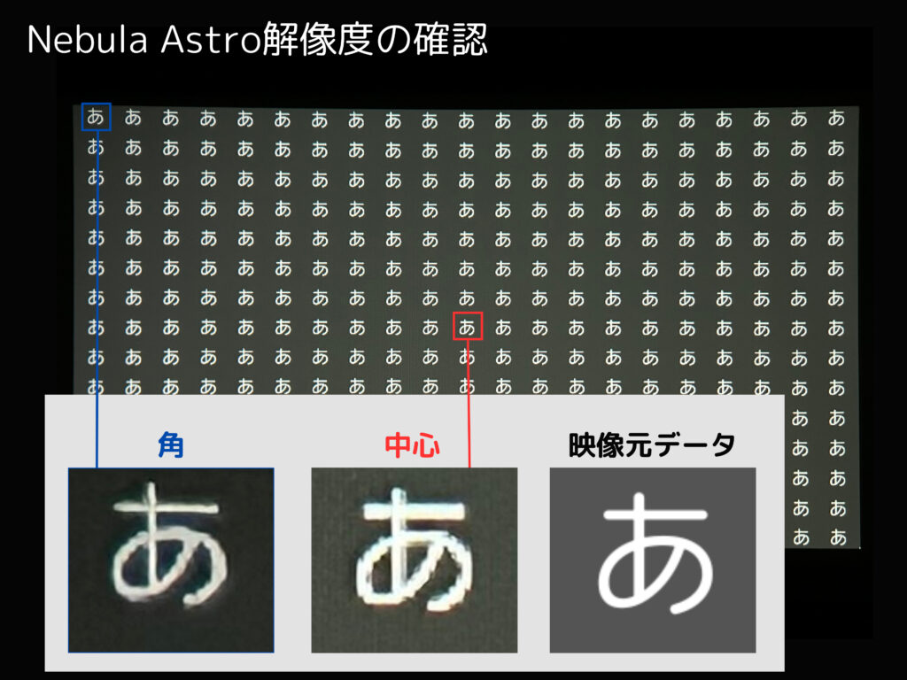 Nebula Astroの解像度を確認
