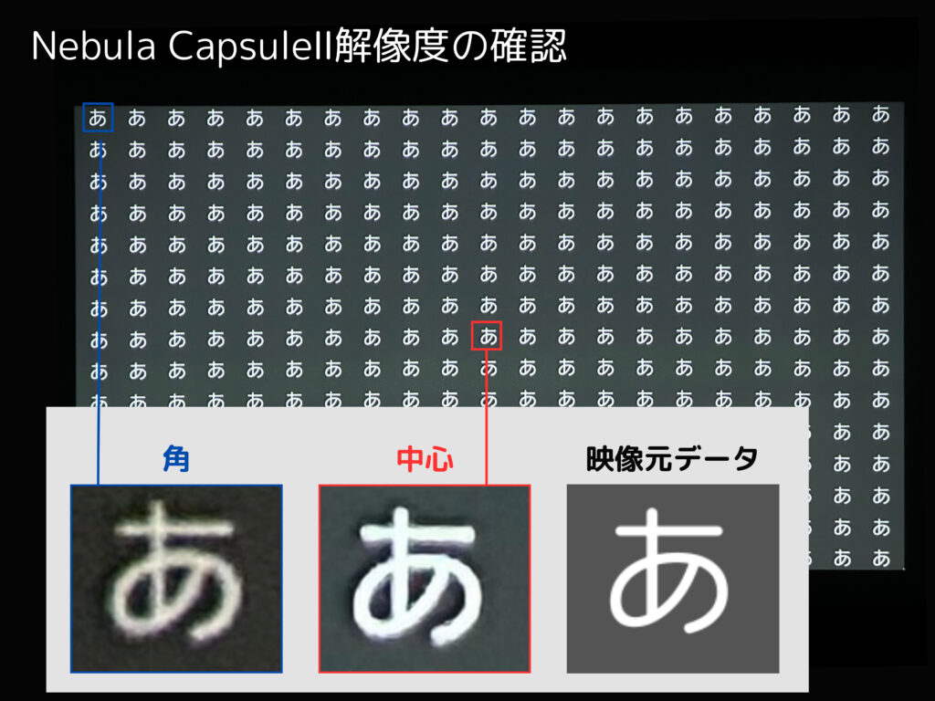 Nebula Capsule2の解像度を確認