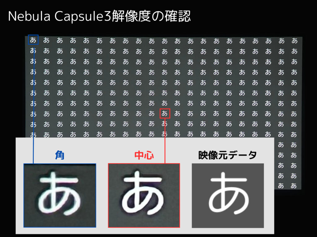 Nebula Capsule3の解像度を確認