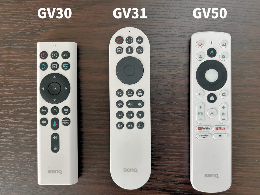 GV30とGV31とGV50のリモコン