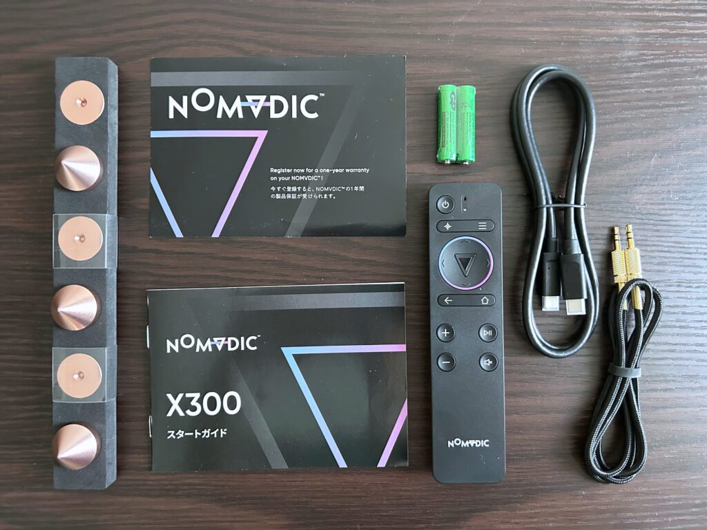 NOMVDIC x300の付属品