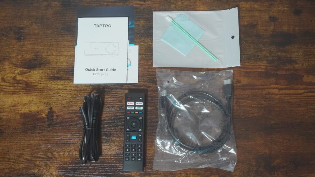 X9の付属品
