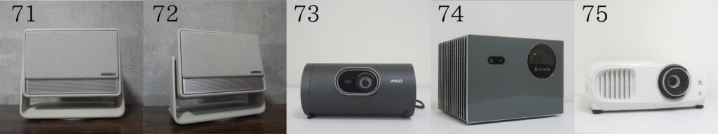 レビューしたプロジェクター70-75