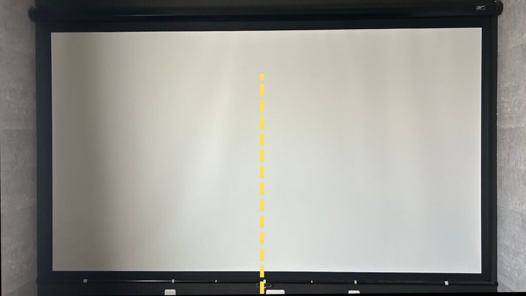 スクリーンのセンター
