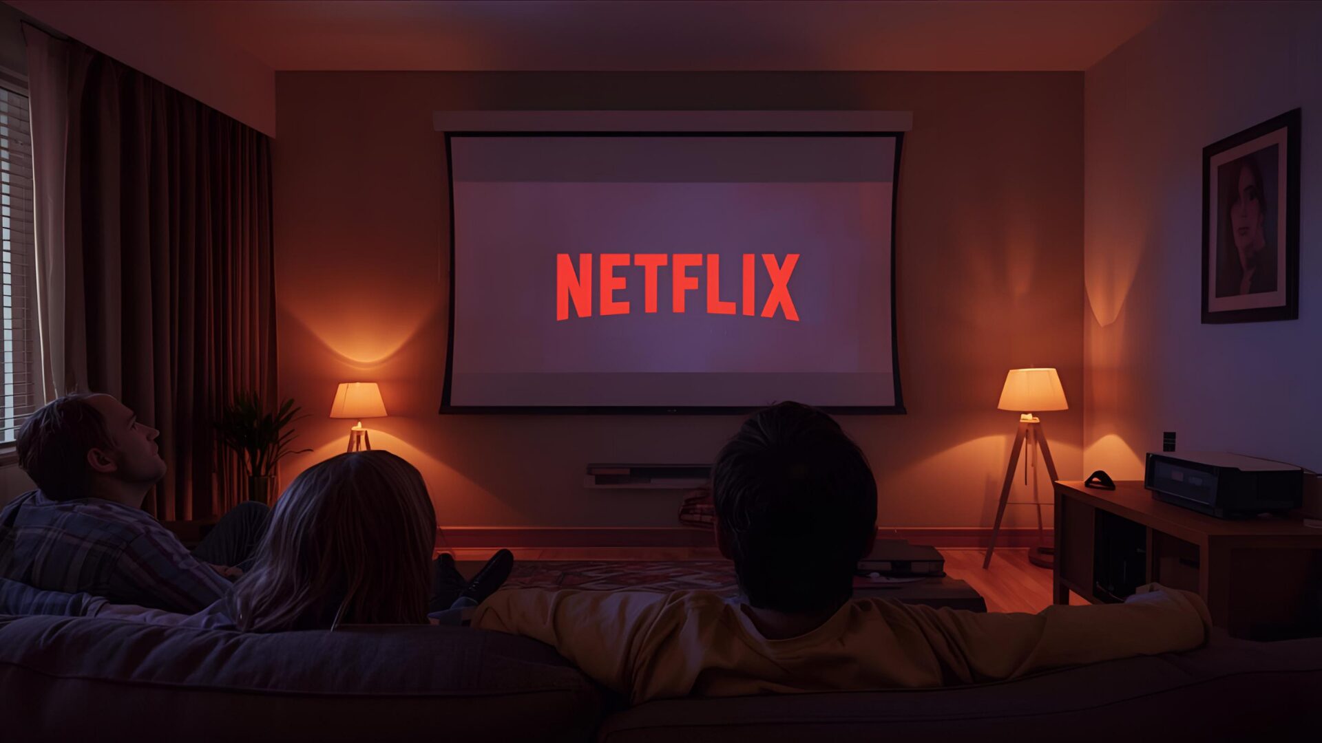 プロジェクターでNetflixを見る