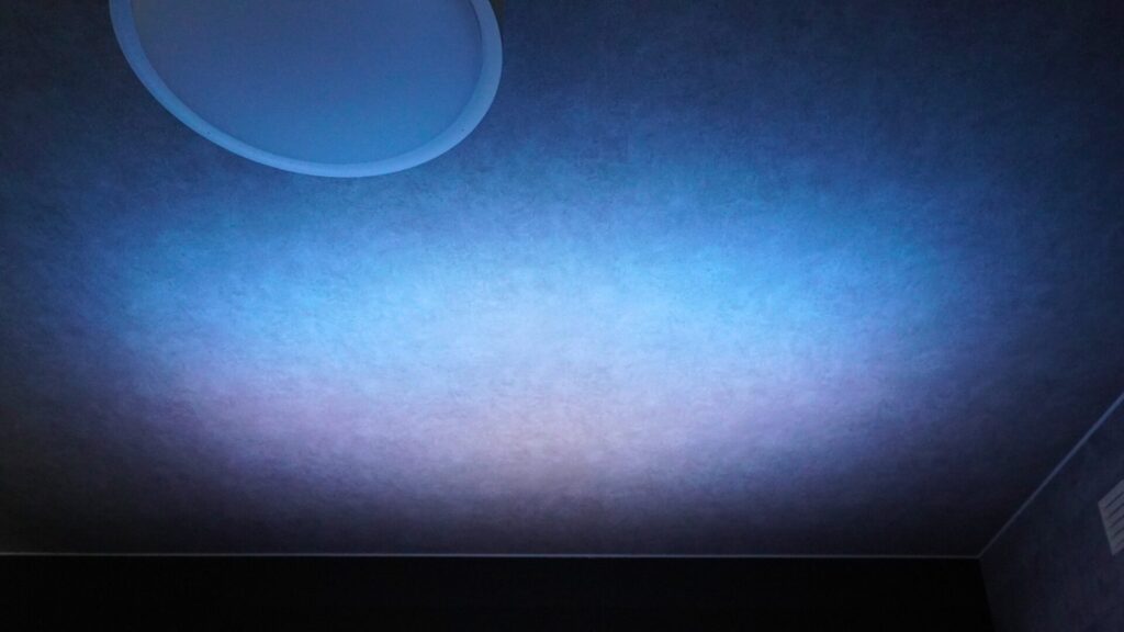 すりガラスタイプのレンズを装着