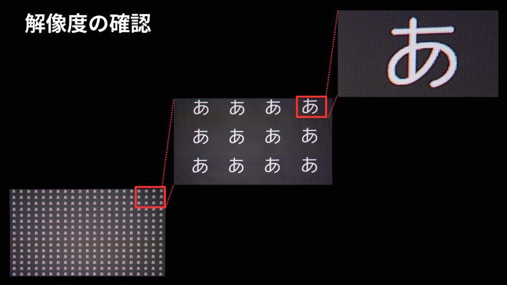 解像感の確認