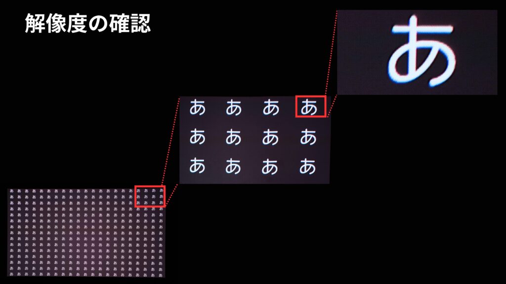 解像度の確認