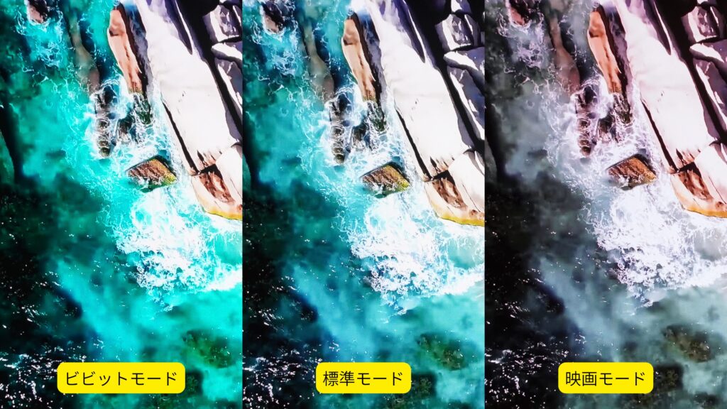 映像モードと画質